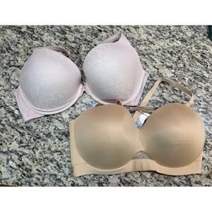 Women's Cacique bras size 38G and 40DDD (sister sizes) convertible bra and pink